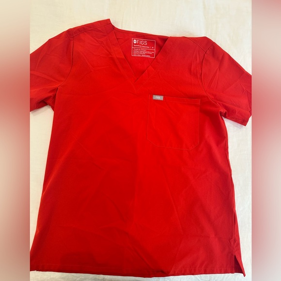 Figs Awesome Red Women's Top - Picture 1 of 2
